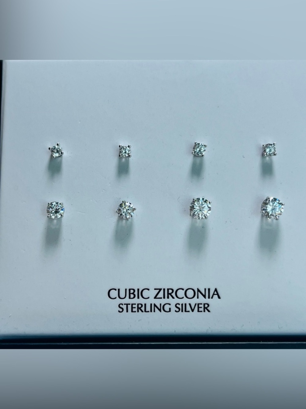 Giani Bernini 4-Pc. Set Cubic Zirconia Stud Earrings in Sterling Silver